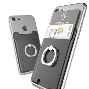 оригинальный держатель карман для телефона iRing Pocket черный для хранения карт и визиток. Подробнее на www.iring2me.ru